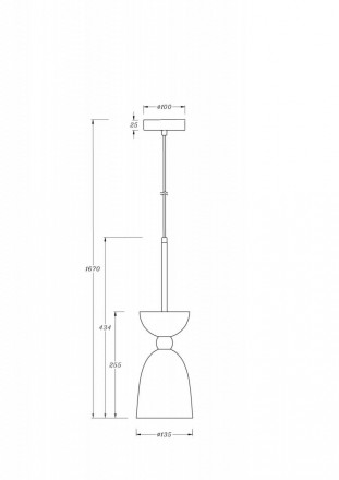 Подвесной светильник Maytoni Cloches MOD113PL-01W