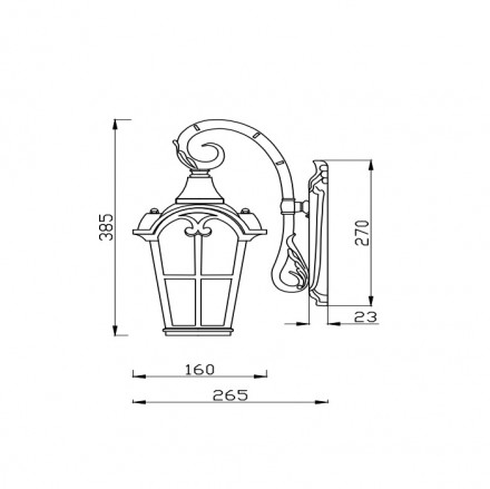 Настенный светильник Maytoni Outdoor O413WL-01BZ