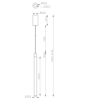 Светильник светодиодный подвесной Maytoni Ray P022PL-L10W