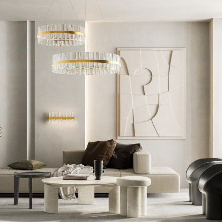 Подвесная светодиодная люстра Maytoni Mirage MOD173PL-L60BS3K