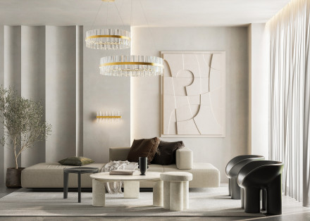 Подвесная светодиодная люстра Maytoni Mirage MOD173PL-L60BS3K