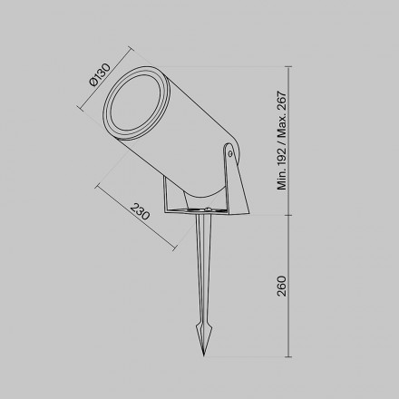 Ландшафтный светодиодный светильник Maytoni Outdoor Bern O050FL-L30W3K