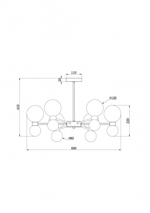 Люстра подвесная Freya Bony FR5394CL-12BS