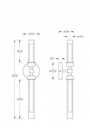 Подсветка для зеркал Maytoni Stelo MOD116WL-L7B3K