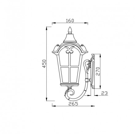 Настенный светильник Maytoni Outdoor O413WL-01BZ1