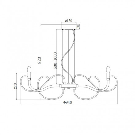 Подвесная люстра Maytoni Atlanta MOD051PL-07TR