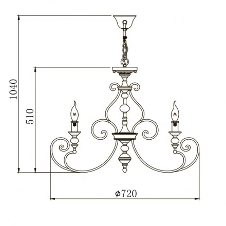 Подвесная люстра Maytoni Karina H631-PL-06-B