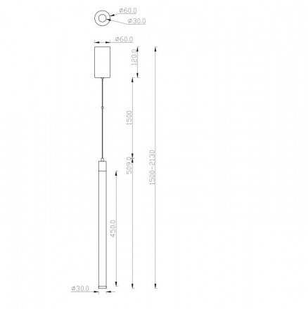 Светильник светодиодный подвесной Maytoni Ray P022PL-L10B