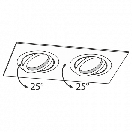 Встраиваемый светильник Maytoni Atom DL024-2-02B