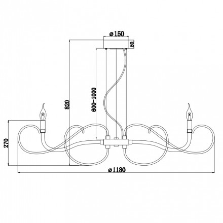 Подвесная люстра Maytoni Atlanta MOD051PL-09TR