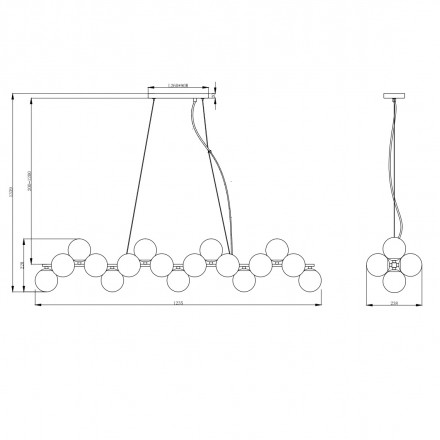 Подвесная люстра Maytoni Dallas MOD547PL-25G