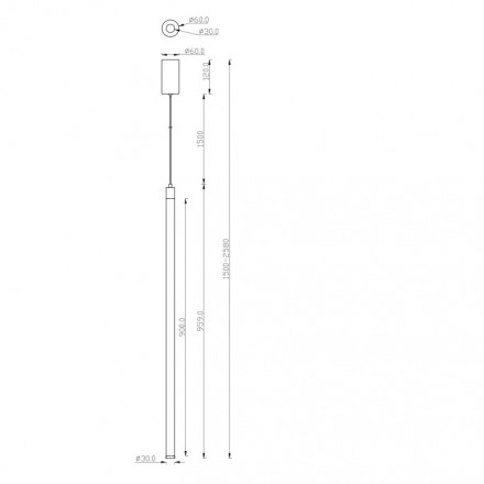 Светильник светодиодный подвесной Maytoni Ray P022PL-L20B3K