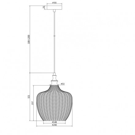 Подвесной светильник Maytoni Festa P032PL-01BS