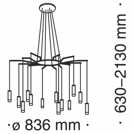 Подвесная люстра Maytoni Davida MOD035PL-12B