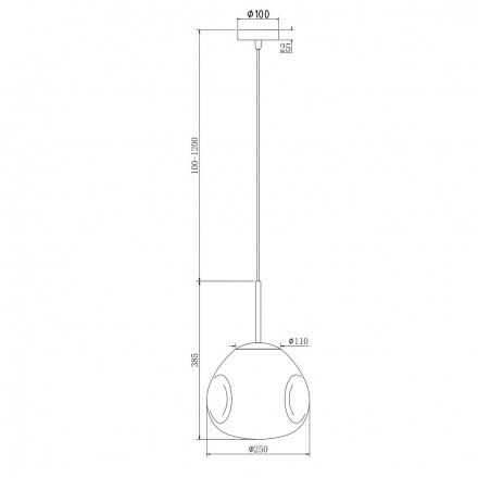 Подвесной светильник Maytoni Mabell P014PL-01G