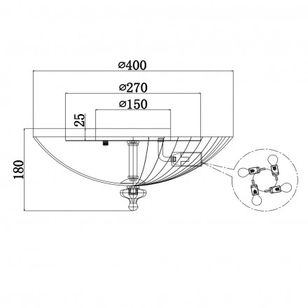 Потолочный светильник Maytoni Bonnet C809CL-04CH