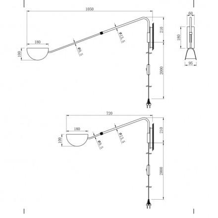Настенный светильник Maytoni Mollis MOD126WL-01B1