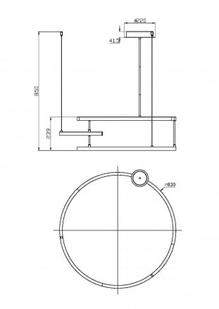 Люстра подвесная светодиодная Maytoni Line MOD016PL-L52BK