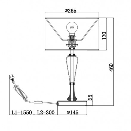 Настольная лампа Maytoni Alicante MOD014TL-01N