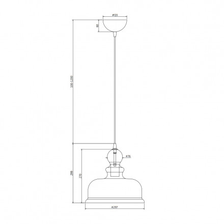 Подвесной светильник Maytoni Tone P001PL-01BZ