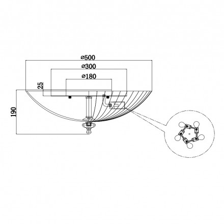 Потолочный светильник Maytoni Bonnet C809CL-05CH