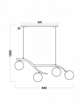 Подвесной светильник Freya Rosella FR8014PL-04BS