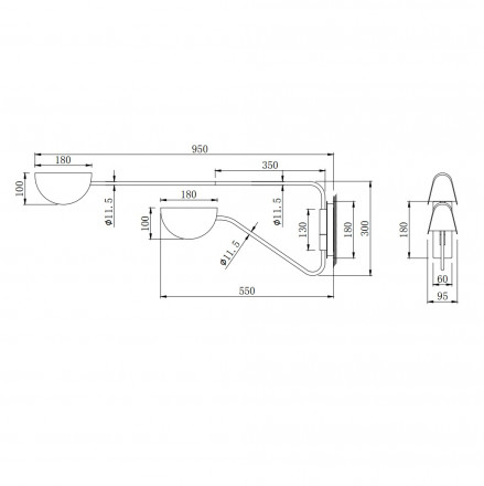 Настенный светильник Maytoni Mollis MOD126WL-02B