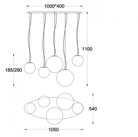 Светильник подвесной Maytoni Basic form MOD321PL-05W1