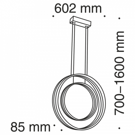 Подвесной светодиодный светильник Maytoni Ravello MOD808-PL-02-115-W