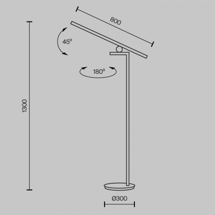 Торшер светодиодный Maytoni Emphaty MOD363FL-L14B3K