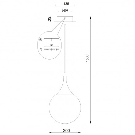 Подвесной светильник Maytoni Dewdrop P225-PL-200-N