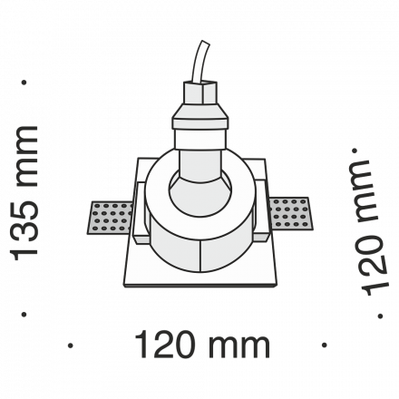 Встраиваемый светильник Maytoni Gyps DL001-1-01-W
