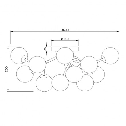 Потолочная люстра Maytoni Dallas MOD545PL-12CH