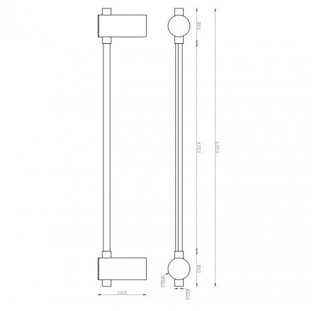 Настенный светодиодный светильник Maytoni Rotta MOD413WL-L6B3K