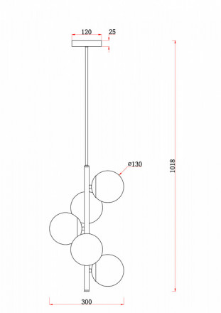 Подвесной светильник Freya Zing FR5199PL-05BS1