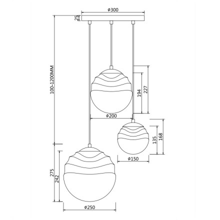 Подвесная люстра Maytoni Vinare P074PL-03N