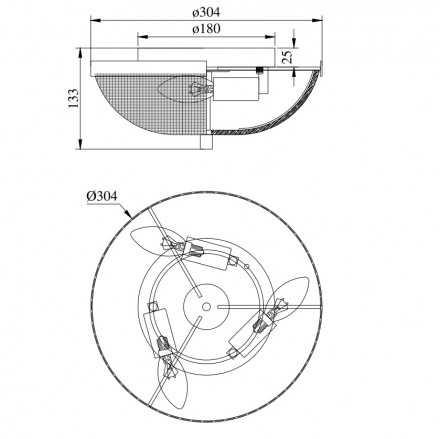 Потолочный светильник Maytoni Coupe C046CL-03N