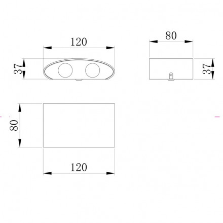 Уличный настенный светодиодный светильник Maytoni Strato O417WL-L4GR3K