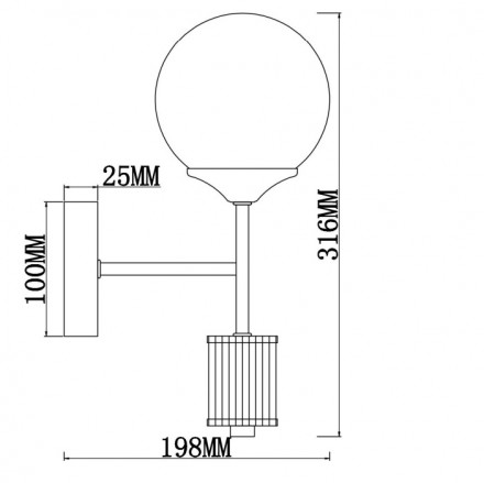 Бра Freya Bolas FR5185WL-01BS