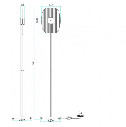 Торшер Maytoni Eclipse MOD152FL-L1BK