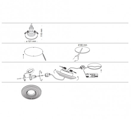 Встраиваемый светильник Maytoni Gyps DL004-1-01-W