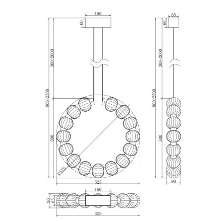Подвесной светодиодный светильник Maytoni Amulet MOD555PL-L23CH5K