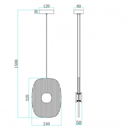 Светильник подвесной Maytoni Eclipse MOD152PL-L1BK