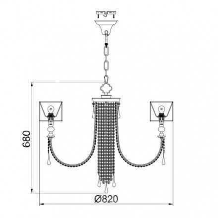 Подвесная люстра Maytoni Bience H018-PL-08-NG