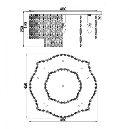Потолочная люстра Maytoni Dune DIA005CL-06CH
