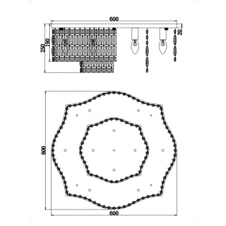 Потолочная люстра Maytoni Dune DIA005CL-10CH