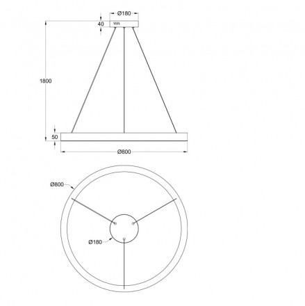Подвесной светодиодный светильник Maytoni Saturno MOD415PL-L60BS4K