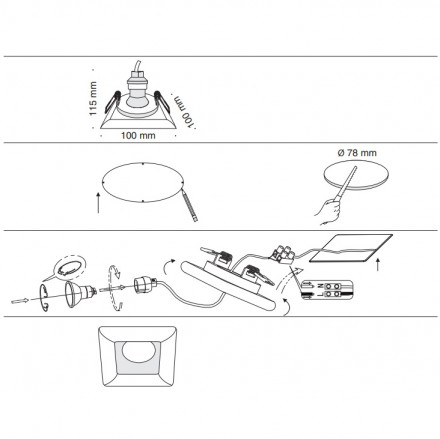 Встраиваемый светильник Maytoni Gyps DL007-1-01-W