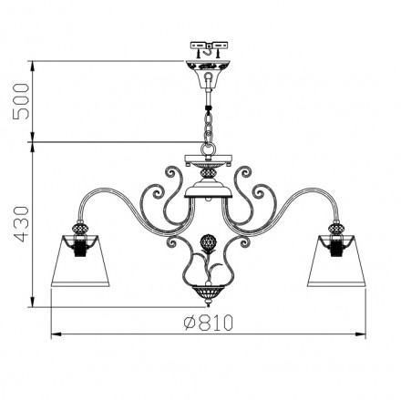 Подвесная люстра Maytoni Vintage ARM420-08-R