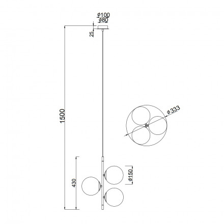 Подвесной светильник Maytoni Nostalgia MOD048PL-03G